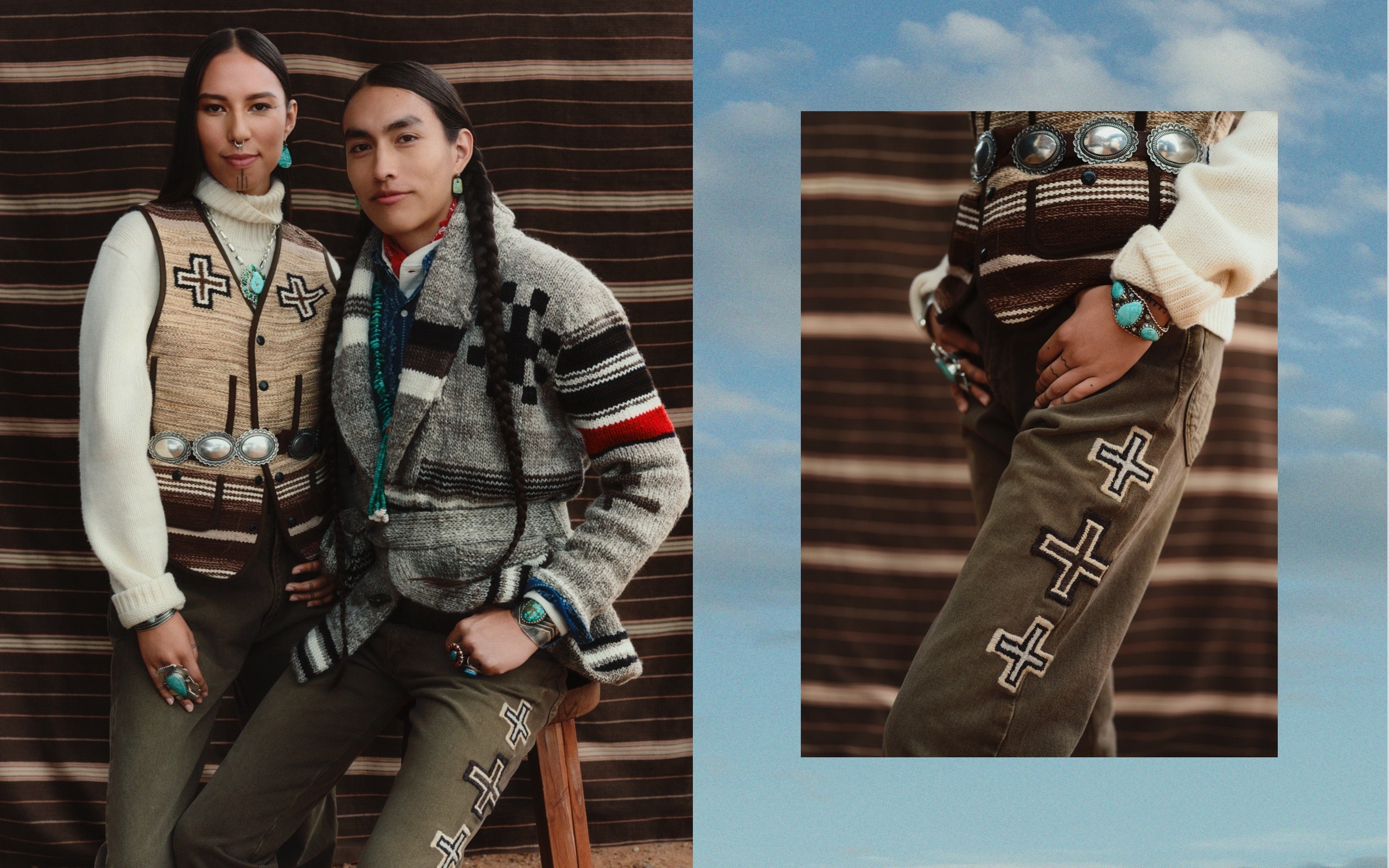  <strong>LOVE OF THE LAND</strong><br/> <span>Polo Ralph Lauren x Naiomi Glasses, the inaugural collaboration for the Ralph Lauren Artist in Residence program, honours Navajo heritage and centuries-old wearing traditions</span>  <br/> 