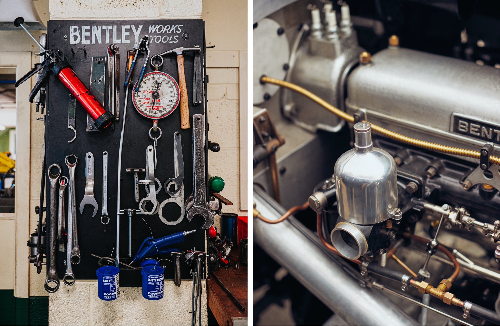 <strong>THE BIG FIX</strong><br/><span>Inside the immaculate garage of Vintage Bentley, where the mechanics use only original tools or recreations made in-house.  Is it ever challenging to find the exact thing needed? “Well, it’s only taken 28 years,” says William Medcalf, the founder </span>