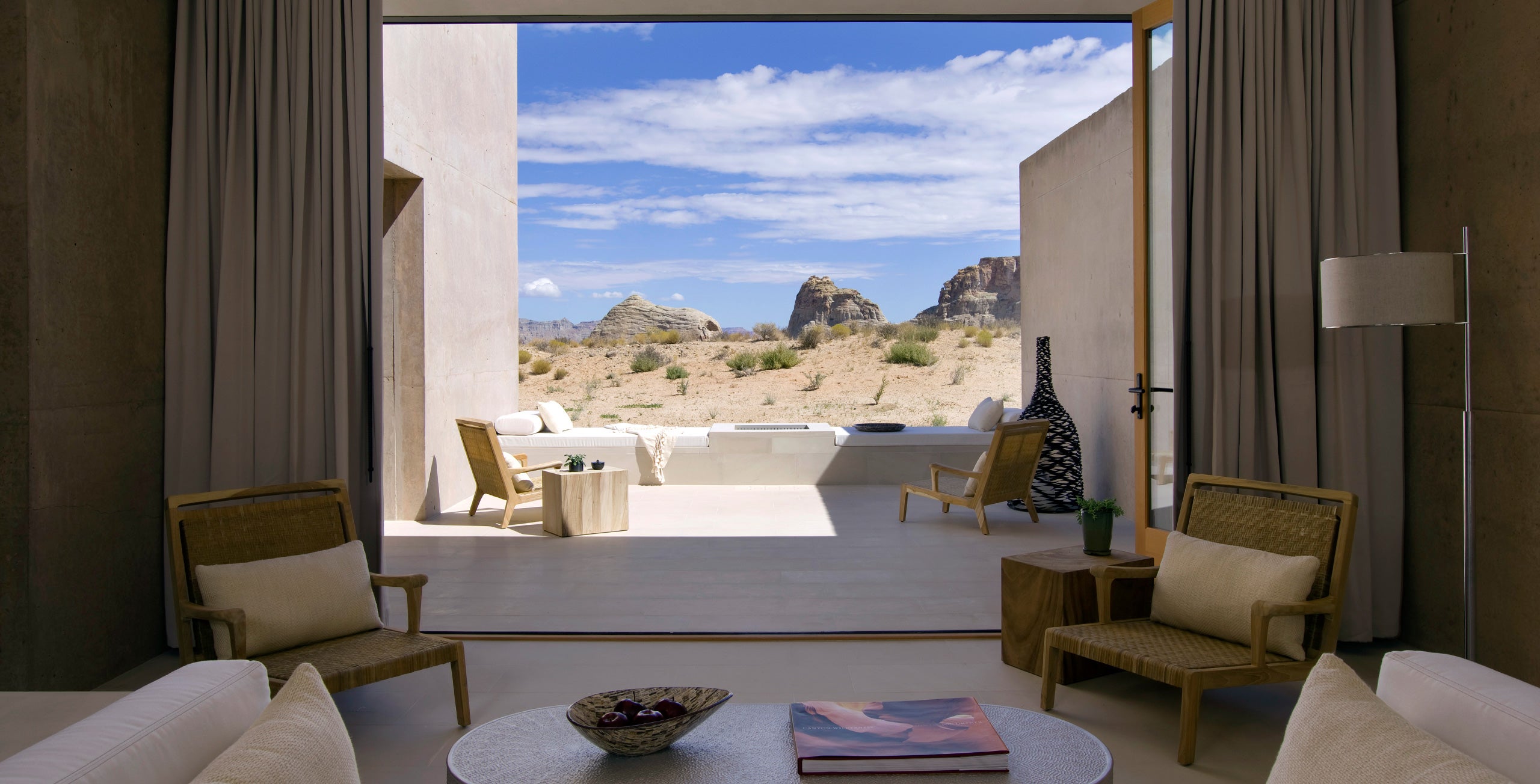 <span>Each suite features a living area with views of the resort’s 600-acre expanse of desert</span>
