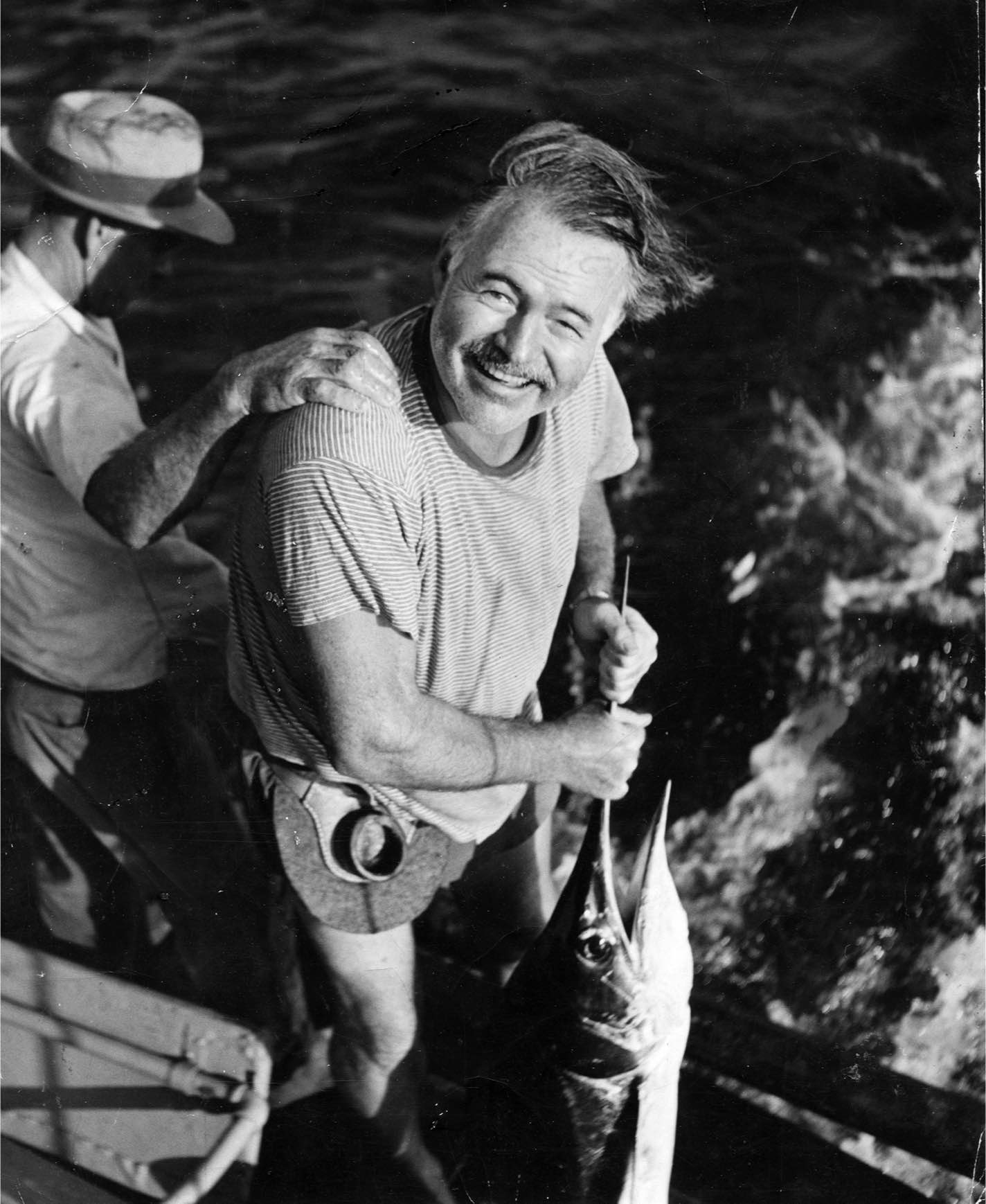           <strong>Fishermans’s Friend</strong><br />          <span            >On his travels in France during the 1920s, Hemingway picked up some            Breton stripe shirts, and wore them for the rest of his life,            especially on fishing expeditions in the Caribbean.</span          >        